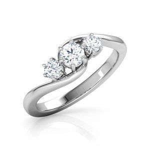 0.47 CTW Studed Round Diamond Engagement Ring Gold
